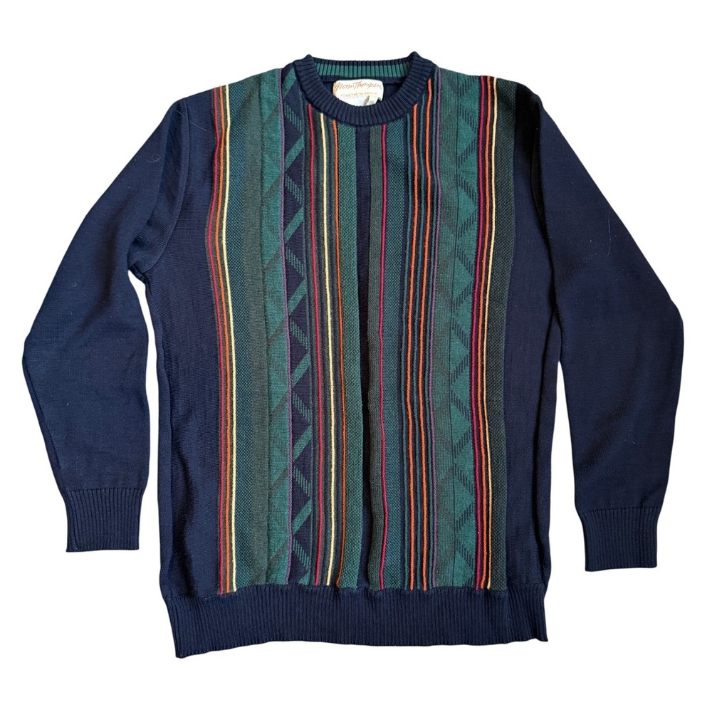 Norm Thompson Vintage Striped Knit Sweater Men's XXL 90s Y2K‎